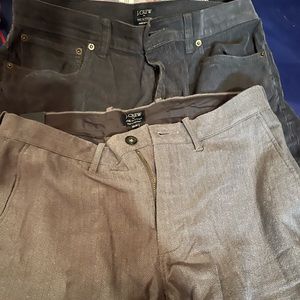 2x pairs JCREW Sutton pants 32x30